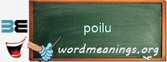 WordMeaning blackboard for poilu